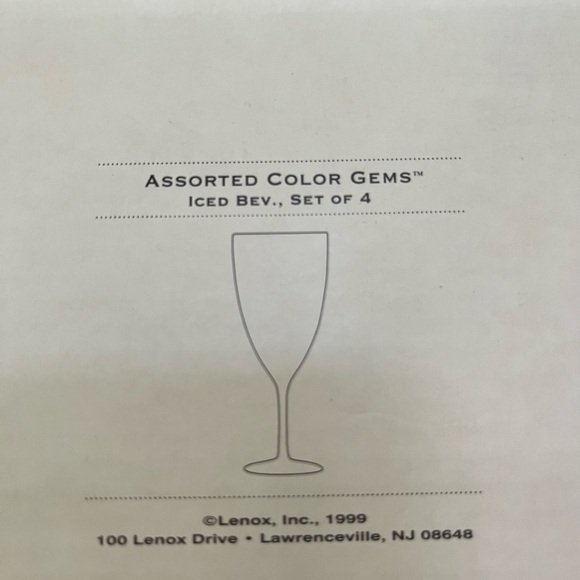 Lenox Color Gems Crystal Iced Beverage Glasses - Set of 4 - Picture 11 of 11